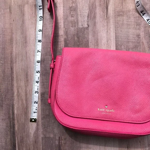 Kate Spade Pink Pebbled Soft Leather Crossbody - Picture 6 of 11